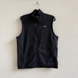 Patagonia Better Sweater Vest Mens Large Dark Grey Excellent Full Zip Fleece